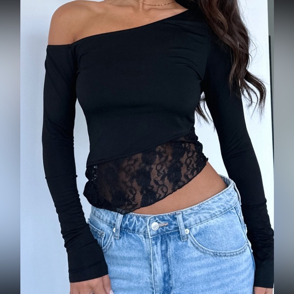 White Fox Boutique Tops - What You Did Long Sleeve Top Black